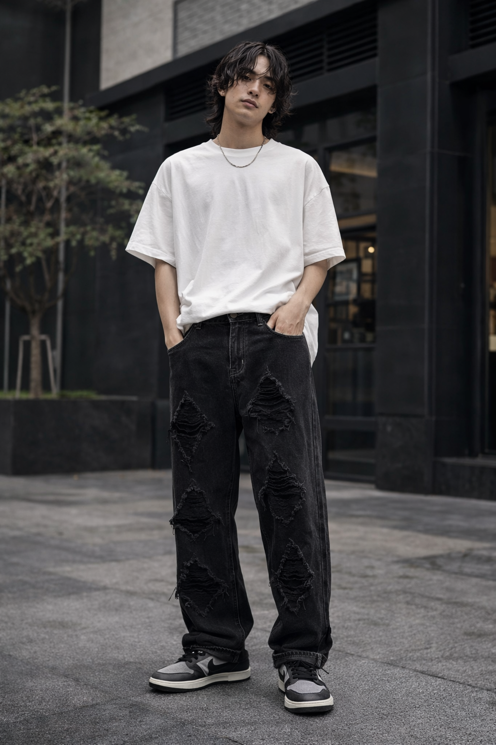 VELTRO Diamond Distressed Jeans